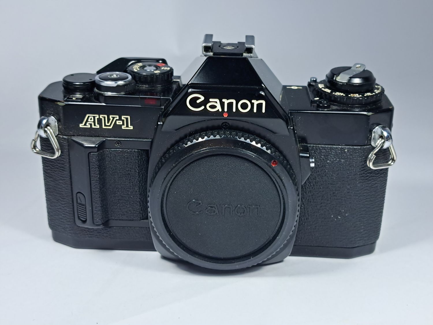 Canon AV-1 35mm SLR Black, 50mm F1.8 &amp; Speedlite 155