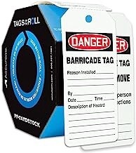 Tag-by-the-Roll: Danger Barricade, Color: Blue, Size: 250