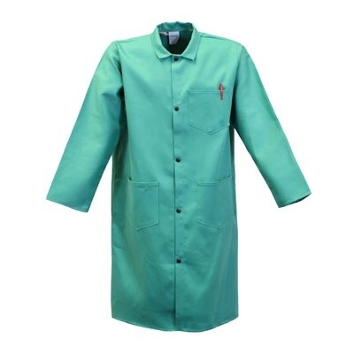 Stanco FR Lab Coat Long w/Pockets, Size: M, Color: Green