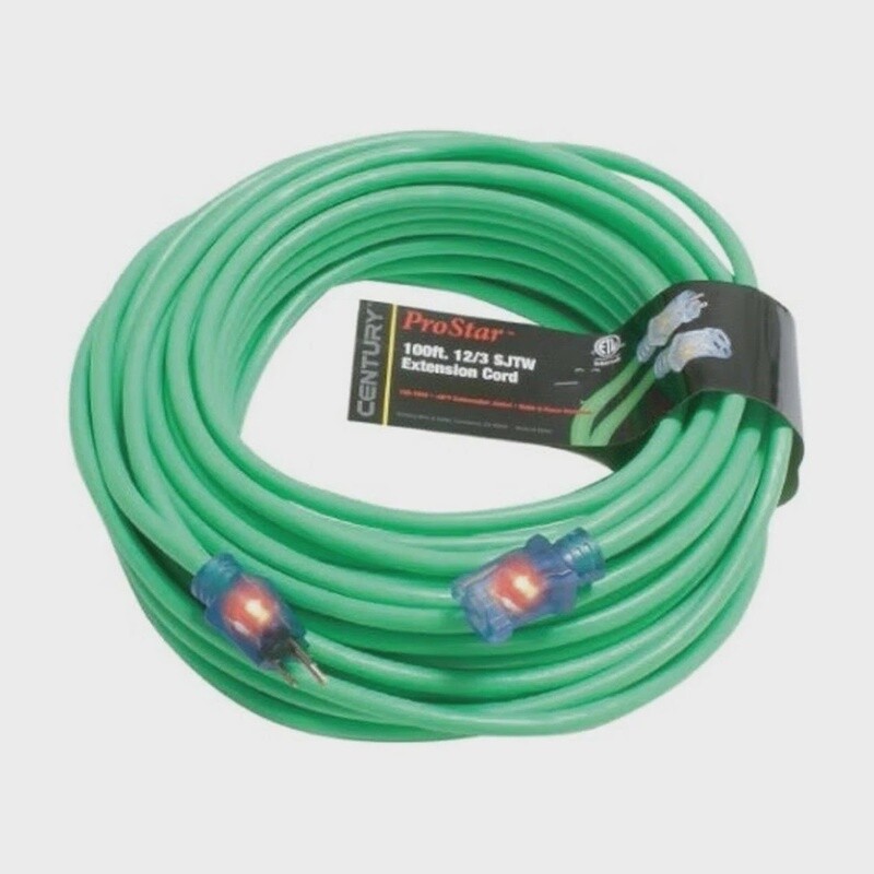 Pro Star 12/3 SJTW  100&#39; Lighted Extension Cord