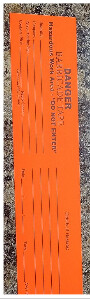Caution Barricade Tape Sticker, Color: yellow, Size: 2.5&quot; x 11&quot;