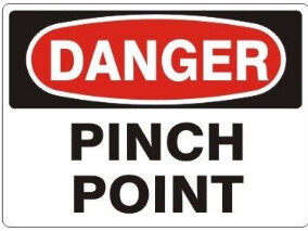 Danger Pinch Point, Color: AV, Size: 7x10