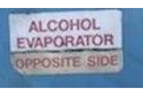 Alcohol Evaporator/Opposite Side