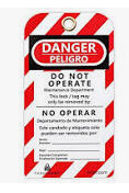 Danger Do Not Operate 30 pack, Color: RED, Size: Do not operate