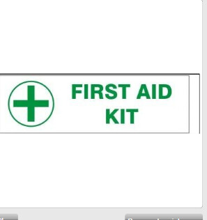 First Aid Kit - Decal, Color: AV, Size: 2.25&quot;X9&quot;