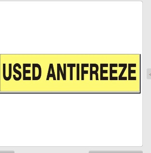 Used Antifreeze - Decal, Color: AV, Size: 2.25&quot;X9&quot;