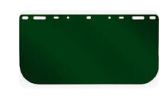 3940G  Green Face Shield, Color: Green, Size: 100 BX