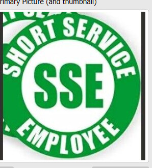 SSE Short Service Employee, Size: 2&quot; Round, Quantity: Single