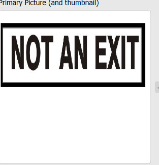 NOT AN EXIT BLACK ON WHITE 2.25, Color: AV, Size: 2.25 x 9