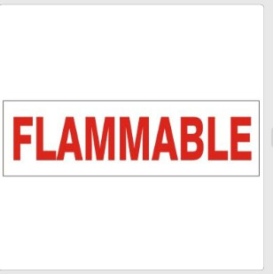 Flammable - Decal, Color: Decal, Size: 2.25&quot;X9&quot;