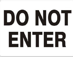 Do not Enter