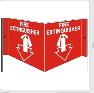 Fire Extinguisher Down Arrow 3D, Color: Acrilyc, Size: 6x12