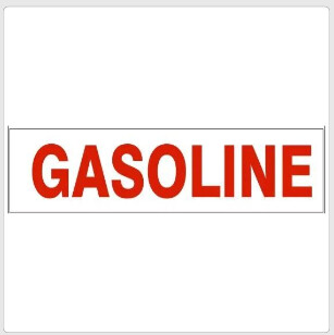 Gasoline - Decal, Color: AV, Size: 2.25&quot;X9&quot;