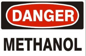 Danger Methanol, Color: AV, Size: 7&quot;X10&quot;