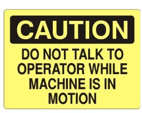 Caution Do Not Talk to Operator, Color: AV, Size: 7x10