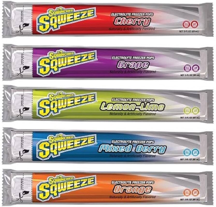 Sqwincher Sqweeze Freezer Pops, Flavor: Zero, Size: 3oz/10pk