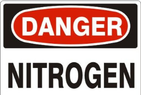Danger Nitrogen, Color: AV, Size: 7&quot;X10&quot;