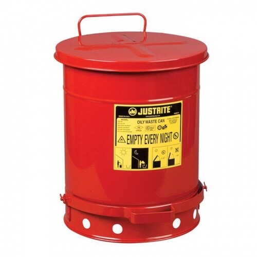 Justrite Oily Waste Can with Lever