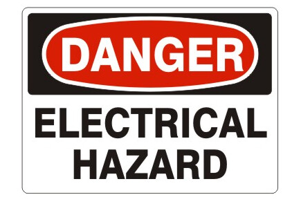 Danger Electrical Hazard, Color: AV, Size: 7&quot;X10&quot;