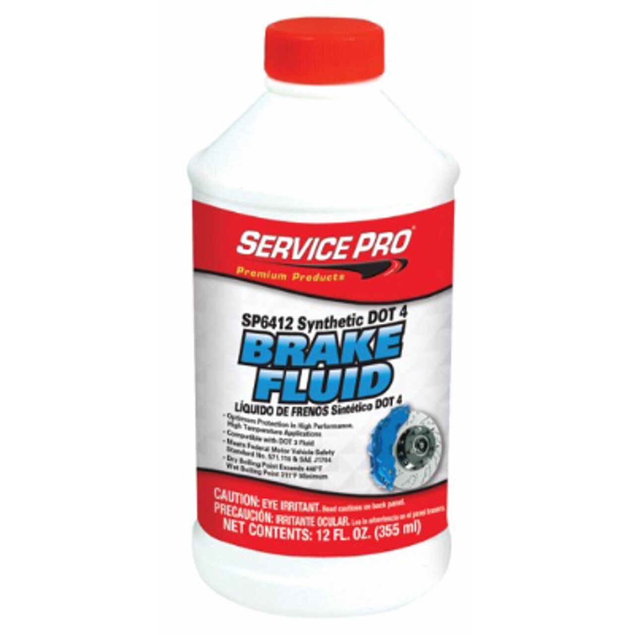 Service Pro Brake Fluid, Color: DOT4, Size: 12oz/Single, Category: Brake