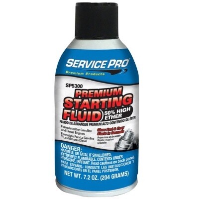 Service Pro Starting Fluid, Size: 7oz/Single, Category: Starting Fluid