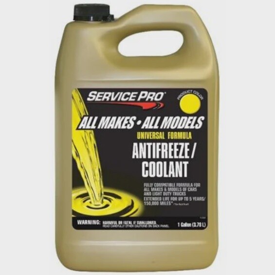 Service Pro All Makes &amp; All Models Antifreeze/ Coolant, Color: 100.00%, Size: 1 Gallon, Category: Antifreeze