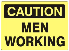 Caution Workers Working, Color: Aluminum, Size: 10&quot;X14&quot;