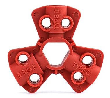 QWORK Pneumatic Quick-Disconnect Lockout- Suitable for 1/4&quot;, 3/8&quot;, 1/2&quot; Male Connectors, Quantity: Single