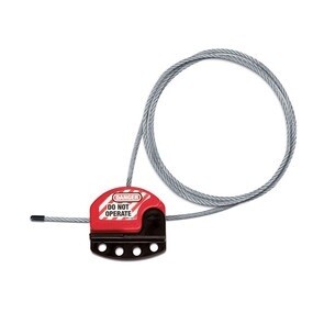 Master Lock Cable Lockout Adjustable, Color: Red, Size: 3&#39;