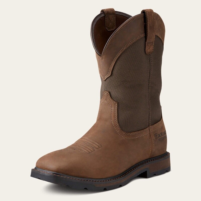 Ariat Men&#39;s Groundbreaker 10015196 Waterproof Wide Square Steel Toe Work Boot, Diameter: M: D, Size: 7