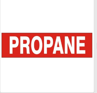 Propane - Decal, Color: AV, Size: 2.25&quot;X9&quot;