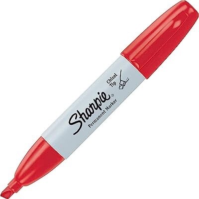 Sharpie Chisel Tip, Color: Red, Size: Chisel Tip