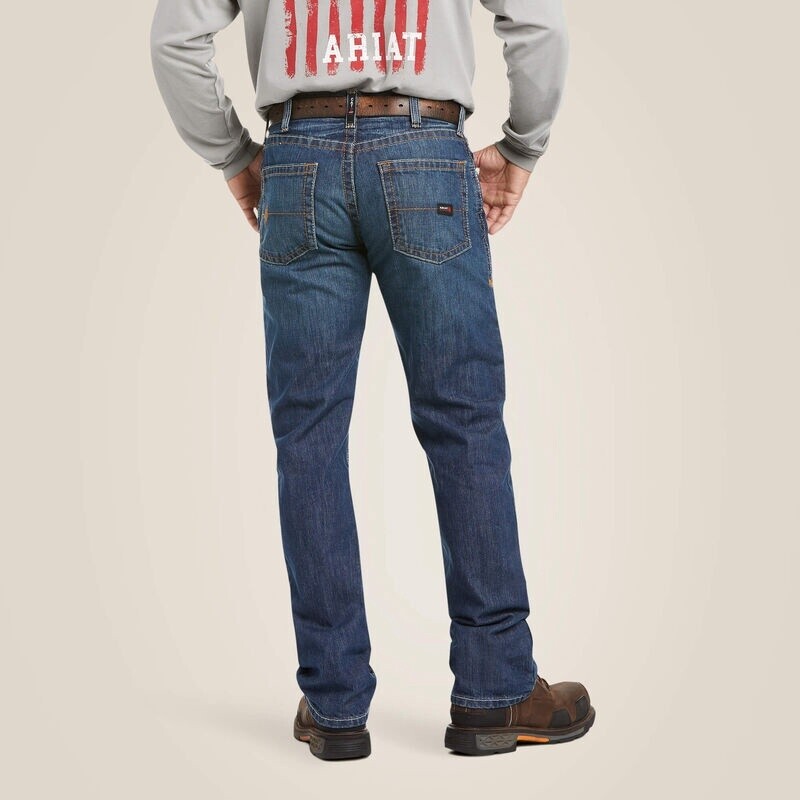Ariat Men&#39;s FR M5 Clay 10015160 Straight Basic Stackable Straight Leg Jean
