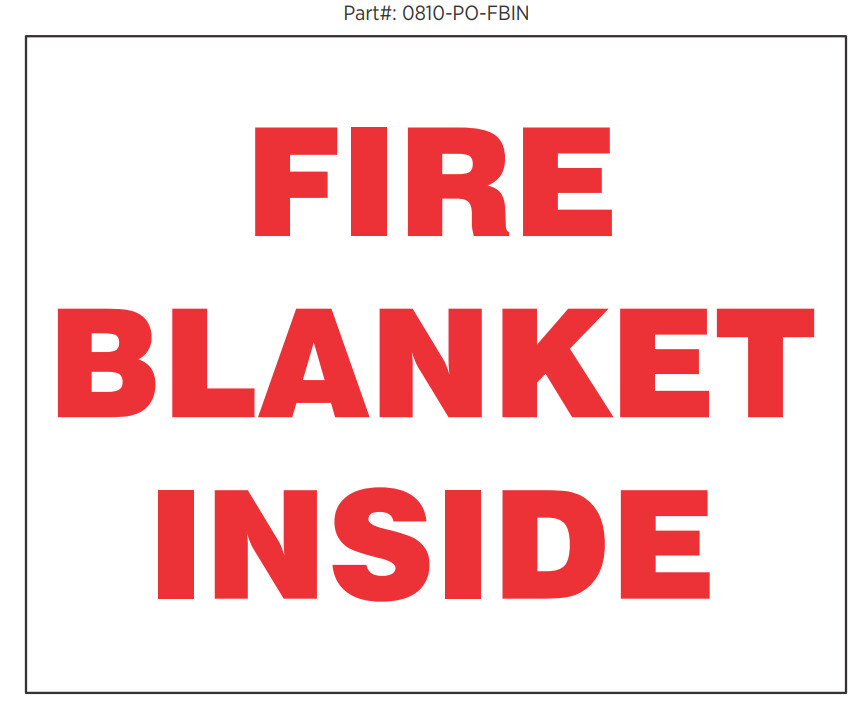 Fire Blanket Inside, Color: AV, Size: 8&quot;X10&quot;