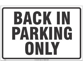 Back In Parking Only
