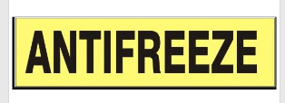 Antifreeze Sign