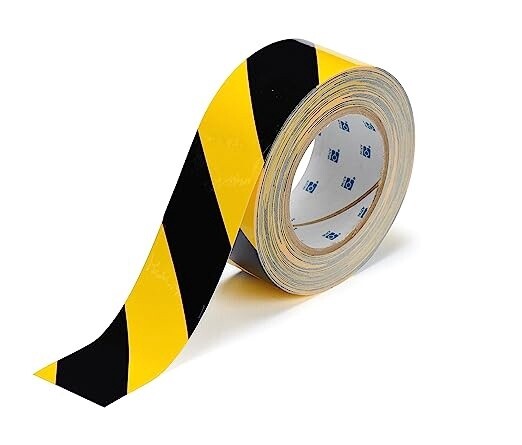 Brady ToughStripe  Floor Marking Tape Black &amp; Yellow Hazard