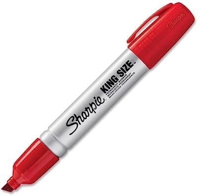 Sharpie Permanent King Size Marker, Color: Red, Size: King
