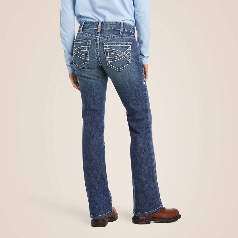 Ariat Women&#39;s FR OceanSide DuraStretch Entwined Boot Cut Jean, Inseam: Short, Waist: 25