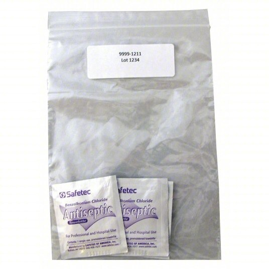 BZK Antiseptic Towelette, Size: Bag:5