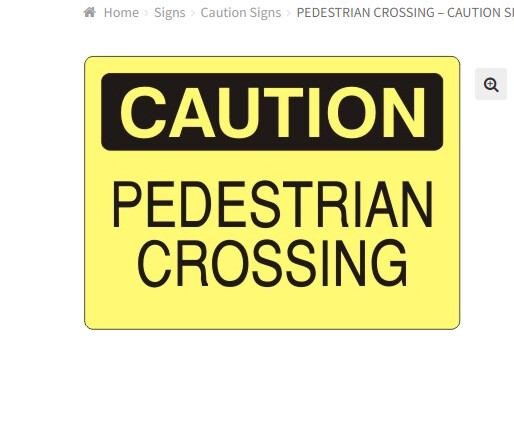 Caution Pedestrian Crossing, Color: AL, Size: 7&quot;X10&quot;