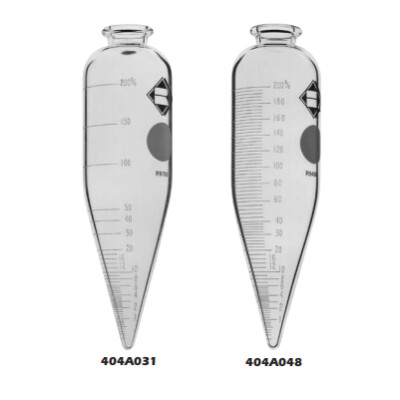 Short Cone Tubes / Glass / 100mL, Style: Marked in 100 Parts (100mL) / Box of Six (6)