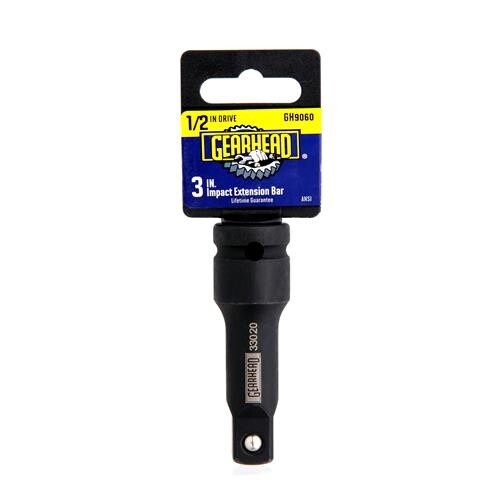 Gearhead Impact Extension Bar, Drive: 1/2&quot;, Length: 3&quot;, Category: Ratchet and Sockets