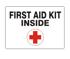 First Aid Kit Inside w/picto of Red Cross, Color: AV, Size: 7&quot;X10&quot;