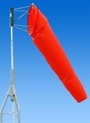Windsock, Size: 10&quot;x36&quot;, Material: Nylon, Color: Orange