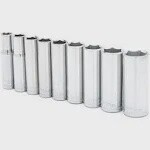 MIT Deepwell Socket Set, Model: 3/8&quot;/Metric, Category: Ratchet and Sockets