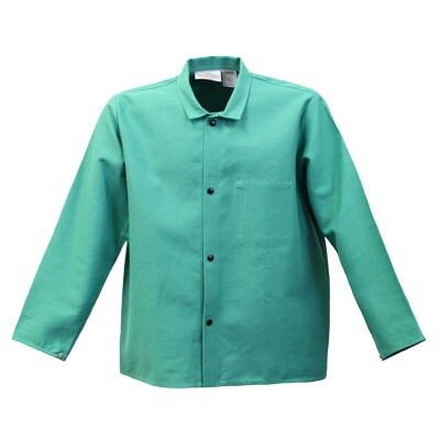 Stanco FR Lab Coat Short, Color: Green, Size: M