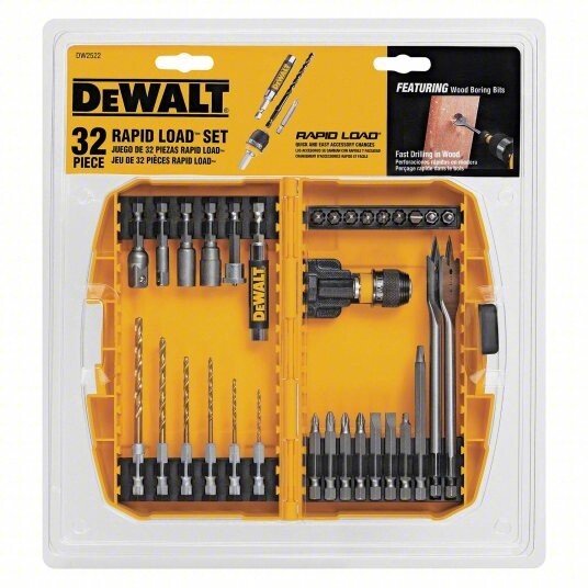 Dewalt Screwdriver &amp; Drill Bit Sets, Model: 32 Piece: Rapid Load Screwdriver Bit Set, Category: Bits and Drivers