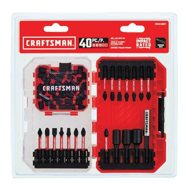 Craftsman Screwdriver &amp; Drill Bit Sets, Model: Craftsman 40 Piece Impact Screwdriver Bit Set, Category: Bits and Drivers