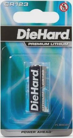 Dorcy Diehard CR123 Battery-1 Pack, Size: CR123, Material: Lithium, Quantity: 1 Pack